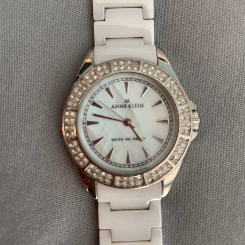 Anne Klein white ceramic watch